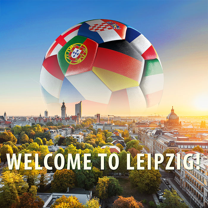 Fussball über Leipzig