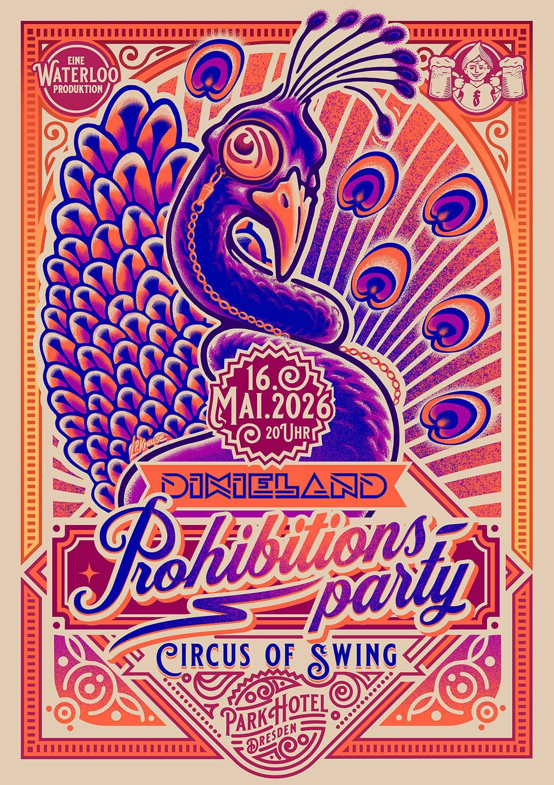 Poster für die DIXIELAND Prohibitions Party